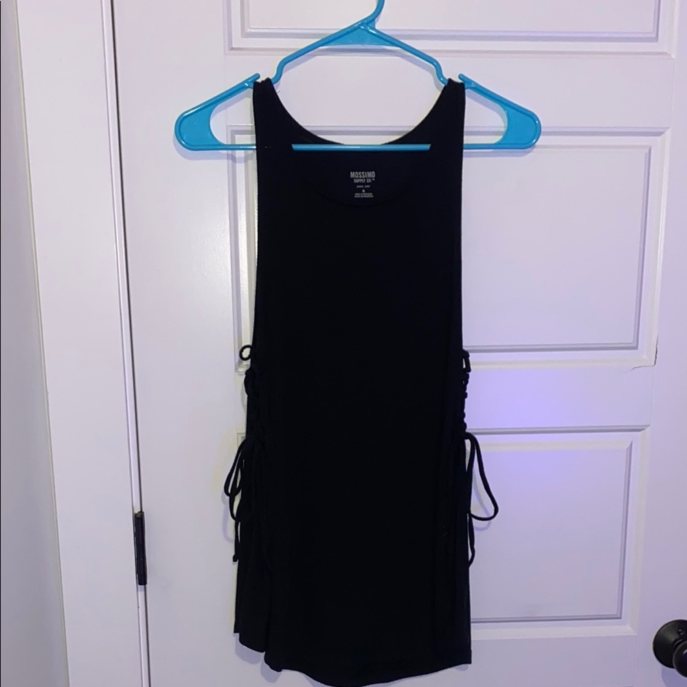 Black Tank Top with Side Ties